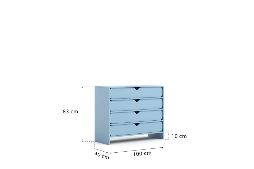 Niko komoda se zásuvkami Baby Blue