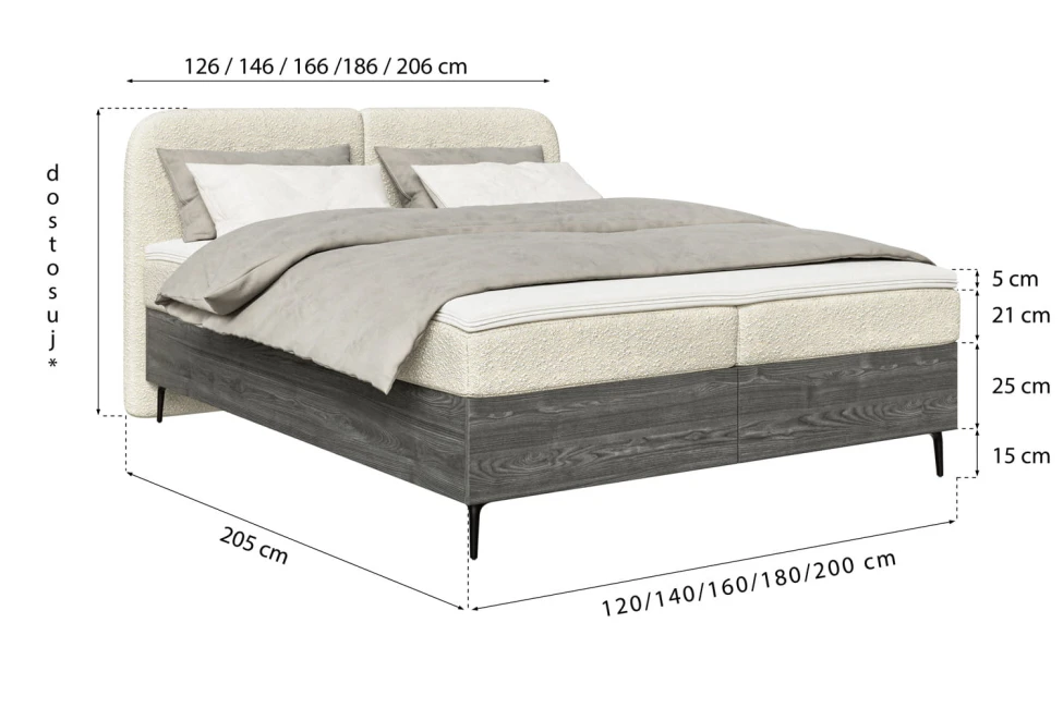 Kontinentální postel Letto