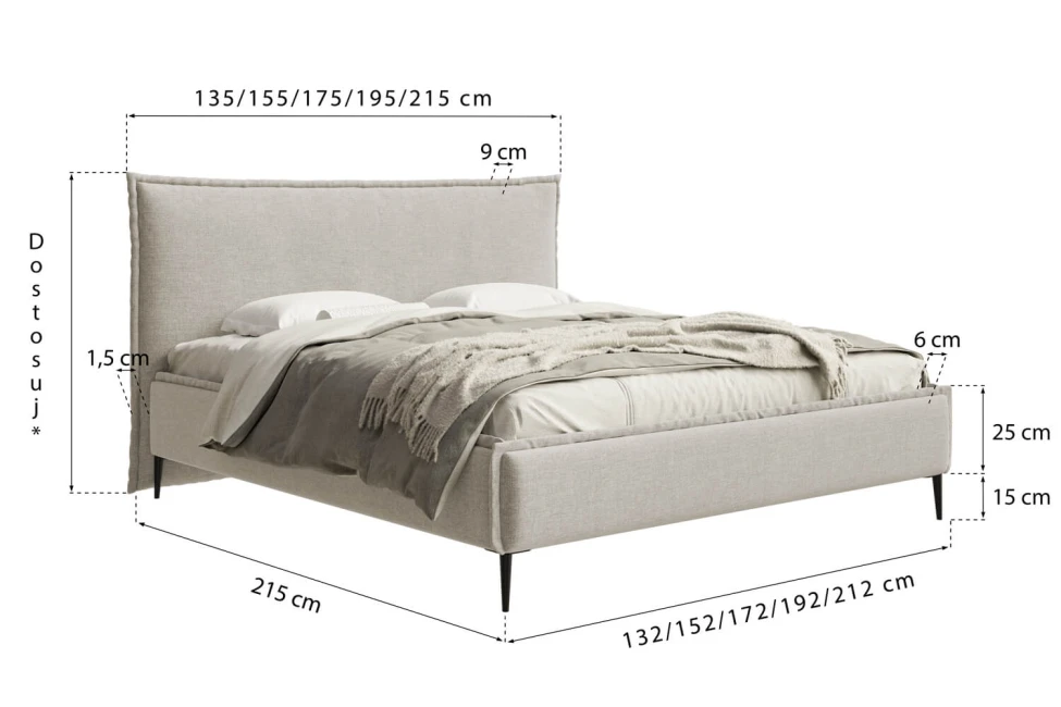 Čalouněná postel Cozy Lite