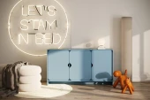 Niko třídveřová komoda Baby Blue