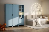 Niko dvoudveřová šatní skříň Baby Blue