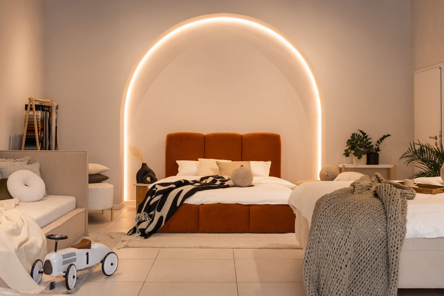 Celkový pohled na Showroom MyBed ve Vratislavi